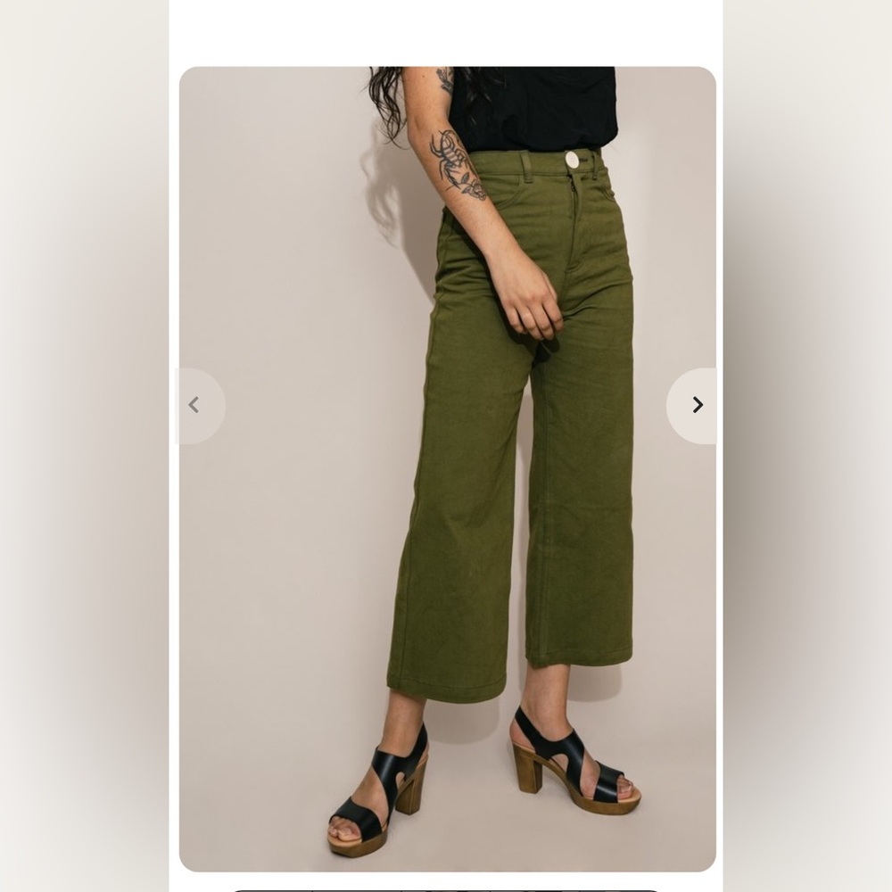 Whimsy and Row Flora pants in Olive